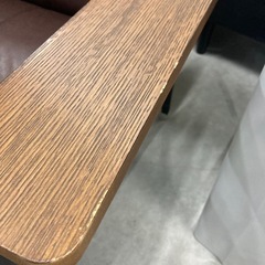 【kj105】人気 ニトリ 2人掛けソファ Nシールド 汚れに強い合皮  スチール脚 ヴィンテージライク ブラウン ペット飼われてる方にもオススメ　店舗 待合ソファとしても　検)一人暮らし　ファミリー　冷蔵庫　洗濯機　オフィス　事務　テーブル　ラック　収納　家具　ソファ ダイニング 食器棚 キッチンの画像