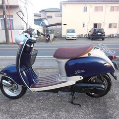 YAMAHA 2st VINOビーノ　希少パーツ付　ダークブルー セル始動　メーターオーバーし速く好調 　バッテリープラグフィルター新品交換 キャブ洗浄他かなりお金かけ多数交換 納車整備点検済み 登録後すぐ乗り出せます。直接引き渡し　配送手配も可　SA10J　５AU　４JP　原付の画像