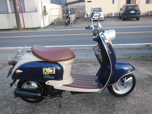 YAMAHA 2st VINOビーノ　希少パーツ付　ダークブルー セル始動　メーターオーバーし速く好調 　バッテリープラグフィルター新品交換 キャブ洗浄他かなりお金かけ多数交換 納車整備点検済み 登録後すぐ乗り出せます。直接引き渡し　配送手配も可　SA10J　５AU　４JP　原付