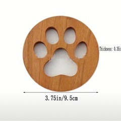 コースター 猫 犬　肉球 足跡 の画像