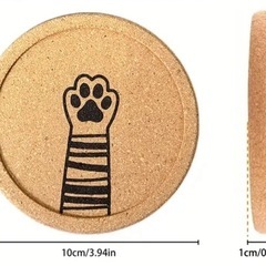 コースター 猫 犬　肉球 足跡 の画像