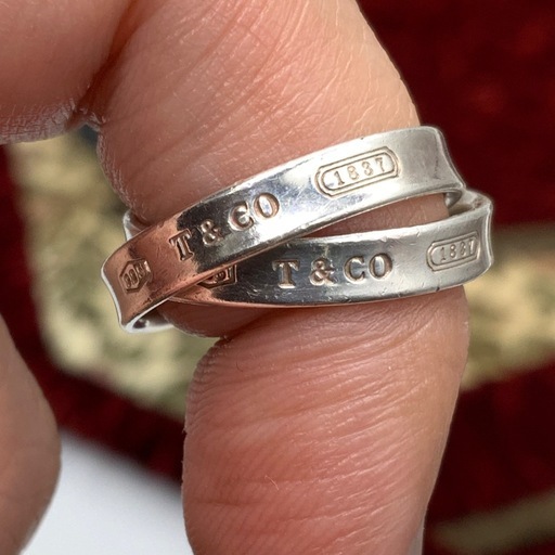 ティファニー　ツインリング　シルバーリング　約11号