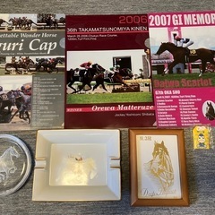 馬 競走馬 皿 陶器 クリアファイル　ディープインパクト オグリ...