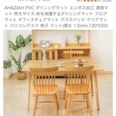 ダイニングマット　透明マット　特大サイズ　フロアマット　　厚さ1...
