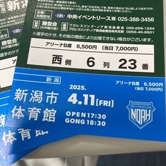 プロレス　ノア　新潟市体育館　4.11の画像