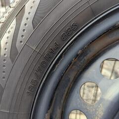 ホンダ 純正 185/70-14 2023年製 4本セット バリ山 鉄チン カバー付 の画像