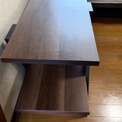 ワイエムワールド テレビ台 ローボード ラック 幅115cmウォールナット×ブラウン 美品 の画像