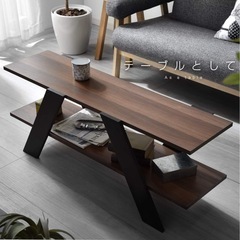 ワイエムワールド テレビ台 ローボード ラック 幅115cmウォールナット×ブラウン 美品 の画像