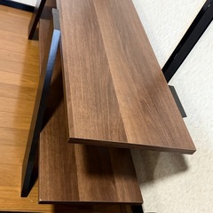 ワイエムワールド テレビ台 ローボード ラック 幅115cmウォールナット×ブラウン 美品 の画像