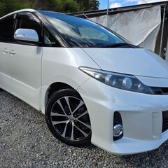 エスティマ☆アエラス☆後期型☆車検令和9年4月☆社外SDナビ☆D...