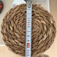 フラワーポット　草編み　手編み　小物入れの画像