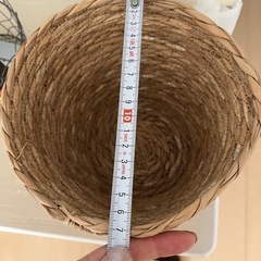 フラワーポット　草編み　手編み　小物入れの画像