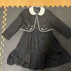 【フォーマル服】120cm☆子供服 長袖ワンピース＆ジャケット セット