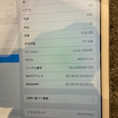 iPad mini  Wi-Fiモデル　シルバーの画像
