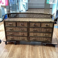 ラタンチェスト【町田市再生家具】250064