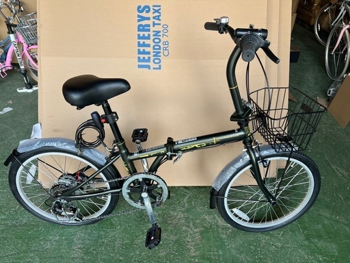 20インチ折りたたみ自転車　マットグリーン　カモ