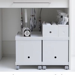 無印良品　キャスターもつけられるフタの画像