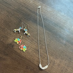 シルバー羽ネックレス　チチカカ　チャイハネ　ピアス