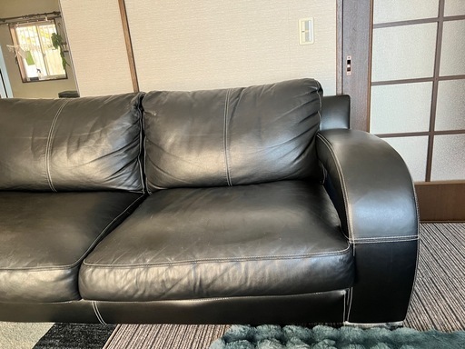 本革　レザーソファー　3人用　小倉南区です。 　