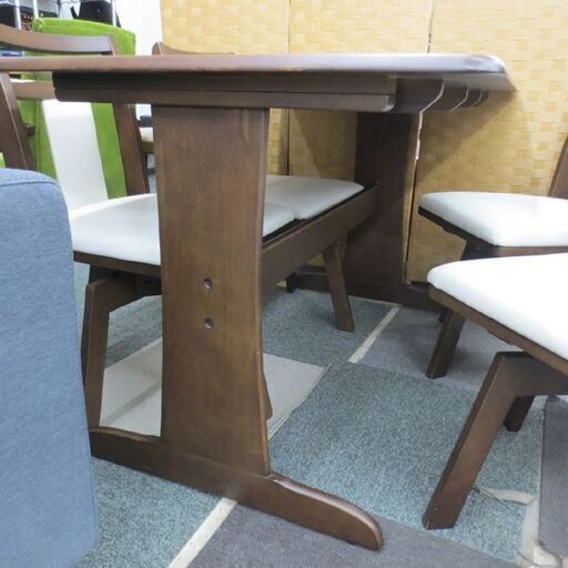 幅120cm 4人掛け ダイニングセット 120×75cm 高さ70cm 回転イス4脚 座面高41㎝ 長谷川 札幌 北20条店