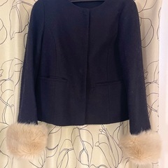 ファー2way サイズ40 ネイビーコート