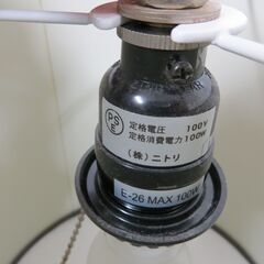 2個あり NITORI ニトリ 天井照明 ペンダントライト 円柱型 ブラウン プルスイッチ式の画像