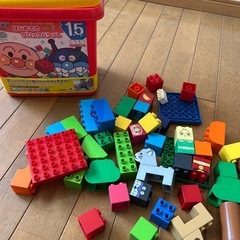 アンパンマン　ブロック　はじめてのブロックバケツの画像