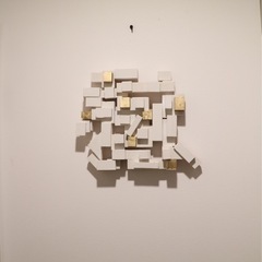 テクスチャーアート　ウェルカムボード　現代アート　インテリア　カフェの画像