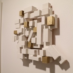 テクスチャーアート　ウェルカムボード　現代アート　インテリア　カフェの画像