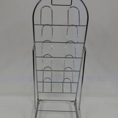 金属製 スリッパラック スリッパスタンド 6足収納 折り畳み 幅30cm×奥行27cm×高さ80cmの画像