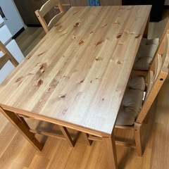 IKEAダイニングセットクッション付きの画像