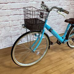 【小学生用/アウトレット品（キズの為お値引き商品）】サカモトテクノ 26型ショコラータ 身長140cm程度から 水色<自転車のオオムラ 静岡店>の画像