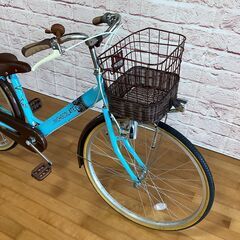 【小学生用/アウトレット品（キズの為お値引き商品）】サカモトテクノ 26型ショコラータ 身長140cm程度から 水色<自転車のオオムラ 静岡店>の画像