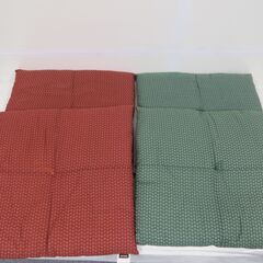 NITORI ニトリ 座布団 55cm×59cm 4色各2枚 まとめて8枚セット 赤・紺・緑・からし色 の画像