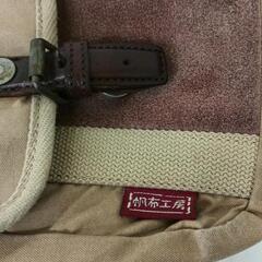 0407-093 帆布 皮革 ポシェットの画像