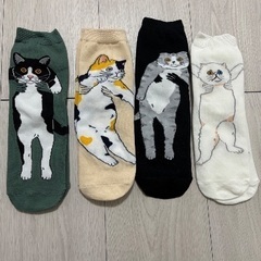 【最終価格】◎新品未使用◎　靴下　猫　大人用　女性用