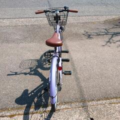 22インチ子供用自転車 GRAZIE STTLF02837 上品なラベンダーカラーのシティサイクル 【浜村鹿野温泉ICから3分 買取本舗、 宮本リサイクル 営業時間9～19時 定休日水曜のみ←連絡できませんm(_ _)m】の画像