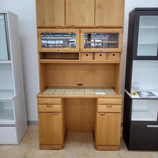 特別値下げ！★ジモティ割あり★  レンジボード 木目調 H220×D55×W120.5 クリーニング済み OJ8718