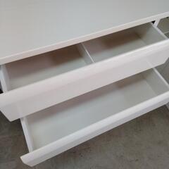 【値下げ！】NITORI ニトリ WISH3 木製キャビネット ４段 W1200mm ホワイト 美品！ ニトリ タンス キャビネットの画像