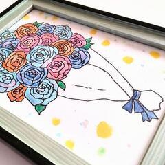 【原画＊額付き】最上の花束をの画像