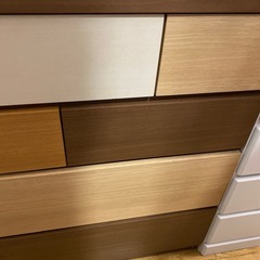 🌳北欧風🌳NITORI 4段ハイチェスト タンス ダークブラウン 押入れ収納 洋服タンス インテリア レール引き出し ニトリ NO.2010Fの画像
