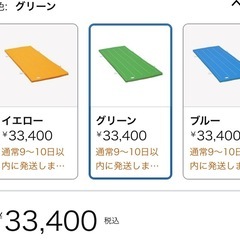 ツムラ　体操マット　グリーン  サイズ 長さ　約175cm 幅　　約91cm ツムラ 体操マット グリーン サイズ 長さ 約175cm 幅 約91cm