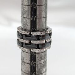 【CHANEL】J2639 J12ウルトラコレクション ダイヤリング☆A品☆質屋 ユニオン本通店 シャネル セラミックの画像