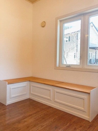 コーナー型収納ベンチ ホワイト