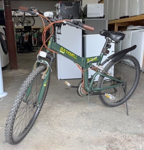 お引取り限定 Raychell R-314N 26インチ マウンテンバイク 折りたたみ自転車 ノーパンクタイヤ 18段変速