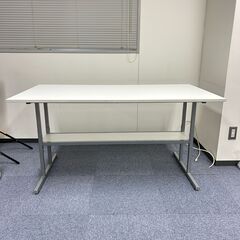 棚付き 会議用テーブル 横幅140cm 長机 ミーティングテーブ...