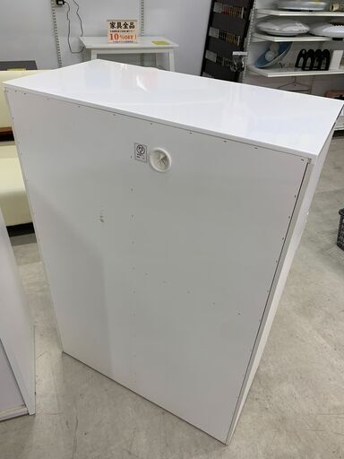 ★ジモティ割引あり★ レンジ台 ニトリ ホワイト W(幅)80×D(奥行き)40.2×H(高さ)115cm ※クリーニング済み