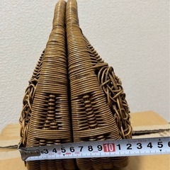 ラタン手提げバックの画像