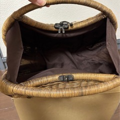 ラタン手提げバックの画像