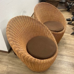 2個セット　アジアン風イス